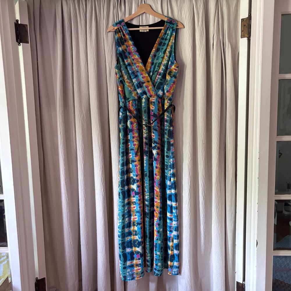 The Magic of Stevie‎ & Lindsay Abstract Print Wrap Maxi Dress 1X